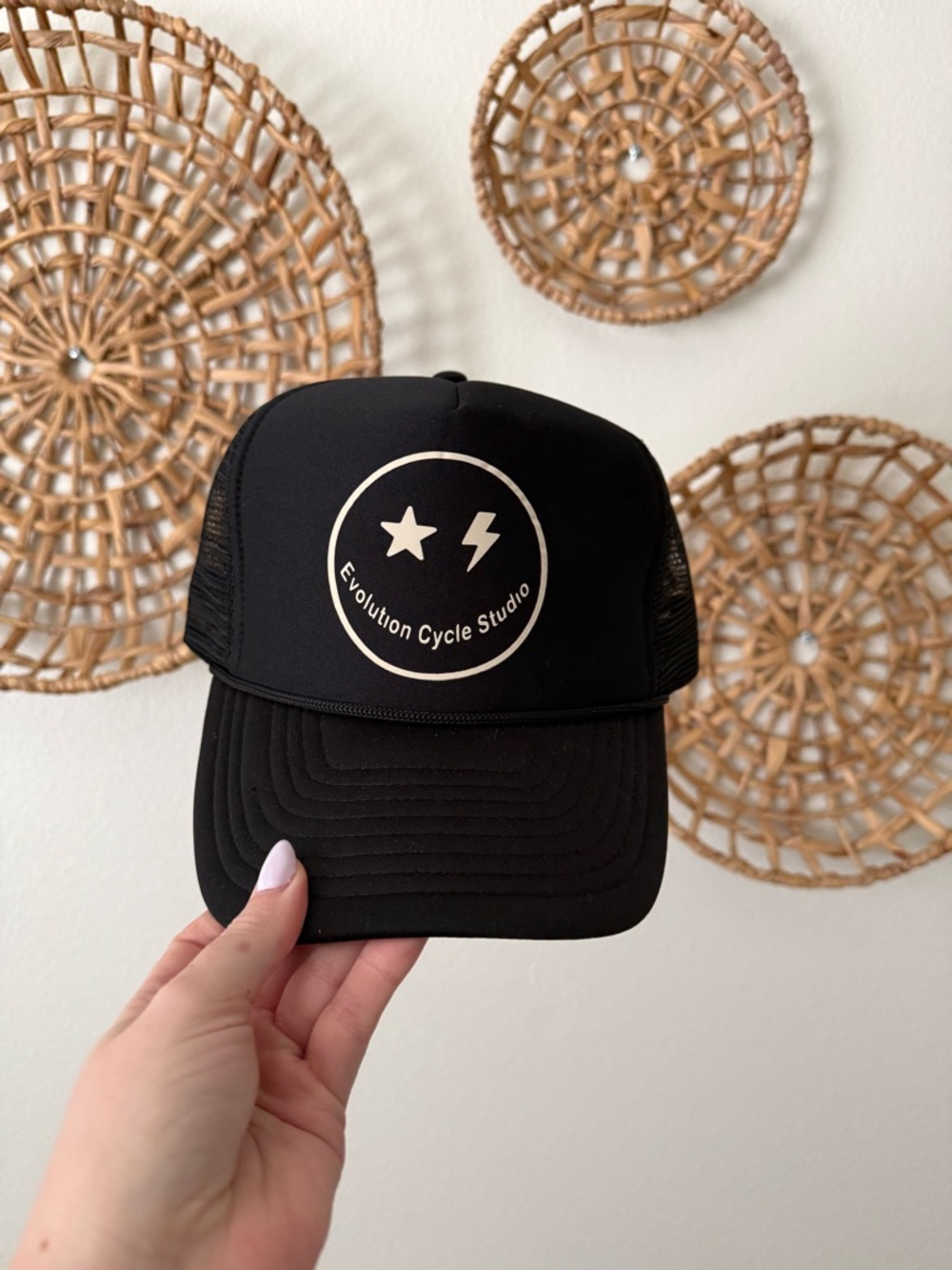 Evolution Cycle Studio Black Trucker Hat